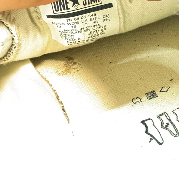 Size M13 W15 Converse One Star Ox Unisex Brown Low Top Athletic Sneaker - Picture 9 of 11